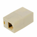 5 Pcs Beige Plastic RJ11 6P4C Female/Female Telephone Cable Inline Connecto D4L2