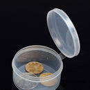 5pcs Round Clear Plastic Storage Box Collection Container Case Part Box    JR