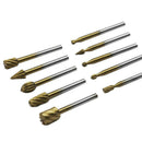 Carpenter Rotary Burr Router Bits Files Wood Cutter Milling Carving Tool Set 10x