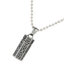 Retro Hexagon Column Box Urn Cremation Pendant Necklace Ash Holder For Pet