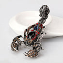 Insect Scorpion Brooch Pins Jewelry Women Rhinestone Gift Corsage Decoratio M4J4