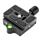 Clamp Quick Release Plate with 1/4-3/8 Screw Adapter for Ball Head Tripod SN9F
