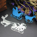 Santa Ride Christmas Metal Cutting Die Stencils DIY Emboss Scrapbook Craft