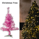 Christmas Tree Ornaments with Light New Year Party Xmas Decoration (Pink) A