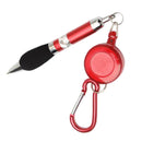 Retractable Badge Reel Key Ring Pen Belt Clip Holder w/ Climbing Hooks Carabiner