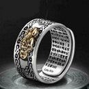Pixiu Charms Feng Shui Amulet Wealth Lucky Open Adjustable Ring Buddhist Unisex