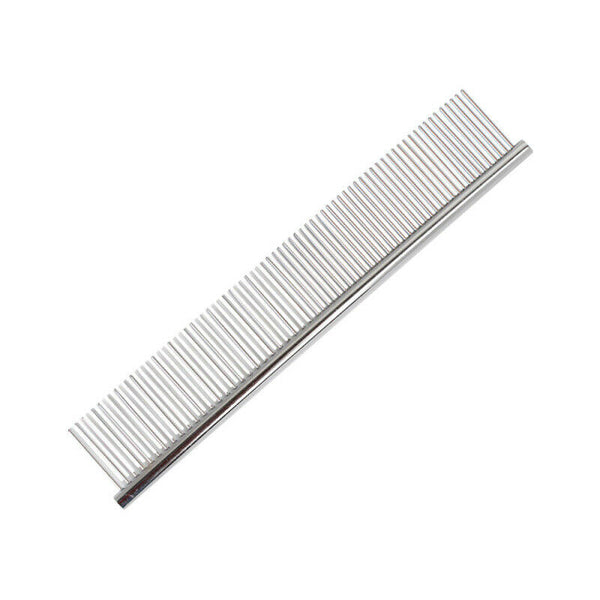 Pet Dog Cat Metal Double Row Teeth Grooming Hair Comb Brush Fur Rake Tool PFK