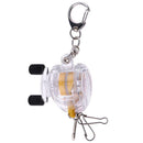 50cm Mini Fish Wheel Key Chain Retractable Fisherman Wheel Pendant Key Ring