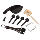 Ebony Wood Violin Musical Instrument Chinrest Pins Unit Full Kit Exquisite