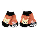 2 Pairs Cotton Anti-Slip Dog Socks, Pet Paw Protection for Indoor Wear - Knitted