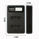 NP-BX1 Battery Dual Slot Charger Fit For Sony RX100 HX90V HX300 HX400V RX1 WX300