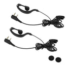 2x Mic Headset Earpiece Earphone 2 PIN Hanger for Baofeng Walkie Talkie Rad