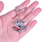 2Pcs Novelty Fashion Crown Love Heart Keyring Couple Keychain Key Ring Gift