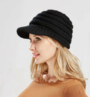Black Spring Winter Female Ball Cap Winter Hat for Women Girl