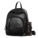 Chic Women Girl PU Leather Mini Preppy Black Backpack Casual School Shoulder Bag