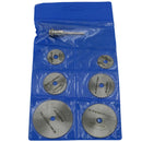 7Pcs Cutting Discs Mandrel HSS Rotary Circular Saw Blades Tool Cutoff - OZ
