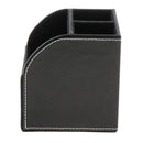 Makeup Brush Eyebrow Set Case 3 Slot Cosmetic Organizer PU Leather Black