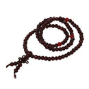 Buddhist Prayer 5mm Brown Sandalwood Beads Necklace