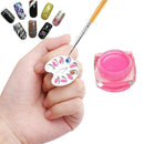Mini Finger Nail Art Mixing Palette for Free Hand Manicure Ring Nail tools