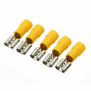 50pcs 10-12 AWG Insulated Female Spade Wire Crimp Terminal Connector Yellow New