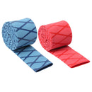 2 Pieces Waterproof Heat Shrink Wrap Tubing Fishing Rod Handle Cork Red+Blue