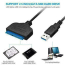 USB 30 To SATA 22 Pin 25" Laptop Hard Disk Drive SSD Cable Converter