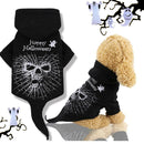 Puppy Dog Clothes Apparel Pet Party Black Horror Hoodie Coat Party Cute Costume