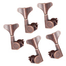 Fish Tail Buttons Bass String Tuners Pegs Keys Machine Heads 2L3R Red Bronze
