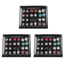 12 Pairs Men Women Magnetic Earrings Clip On Ear Stud Colored Crystal 4-7mm
