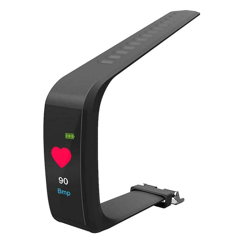 115PLUS Smart Bracelet Heart Rate Monitor Fitness Tracker Wristband (Black) A