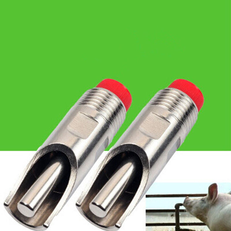 Pig Swine Livestock Stainless Steel Waterer Drinkers Nipples Water Drinking Z