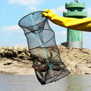 Folding Fishing Net Baits Crab Crawdad Shrimp Minnow Fishing Bait Trap Cast O4Y9