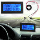 6in1 AC60-500V 100A Blue Backlight LCD Digital Multifunctional Clock Panel Meter