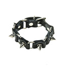 1 X  Metal Cone Stud Spikes Rivet Leather Wristband Bangle Cuff Bracelet JBMWTO