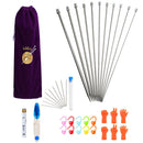 42Pcs Ergonomic Crochet Hooks Set with Storage Poucn Bag Knitting Needles Kits