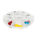 7 days Baby Round Pill Box Container Drug Tablet Storage Travel Case Hold3C