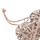 Natural Wicker Heart Wreath Country Wedding Christmas Party Hanging Decor