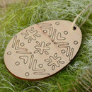 4 Pc Wooden Easter eggs Hanging Pendant Gift Shop Wall Door Decor Sign DIY