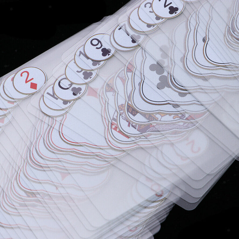 Clear PVC Waterproof Poker Cards Set for Texas Holdem Blackjack Accessories