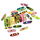 20 pcs Finger Skateboard, Mini Skateboard with Pattern On Both Sides, Micro
