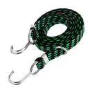 Stretch Elastic Bikes Luggage Hanging Rope Belts Strap with Hook Green 2m
