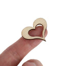 50x Wooden Heart Shaped Slice Discs for DIY Crafts Mini Ornament Wedding De L8Y7