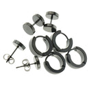 4 Pairs Stainless Steel Huggie Hoop Earrings Studs for Party Prom Daily Life,