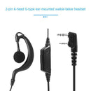 2Pin Earpiece Earphone Headset PTT Mic K Type for TC368 TC370 Baofeng UV5R
