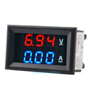 Auto Car Motorcycle Motorbike 0-100V Voltage Tester 0-10A Ampere Meter Black