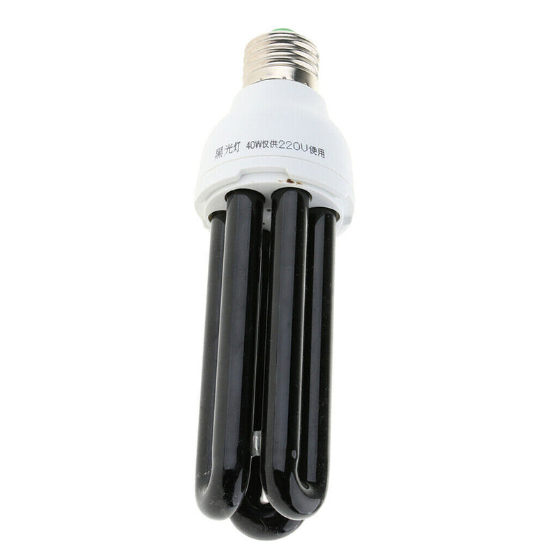 E27 40W UV Ultraviolet Fluorescent Blacklight CFL Light Bulb Straight Lamp 220V