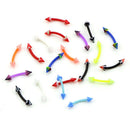 20Pcs Curved Barbell Eyebrow Rings Bar Tragus Ear Stud Helix Piercing Jewelry