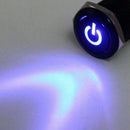 LED push button push button switch 12V 19 mm self-locking switch black