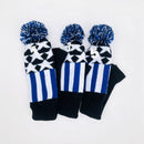 3 Pcs Knitted Golf Headcover Driver Cover, Golf Club Wood Head Covers Fit f