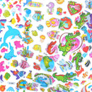 5 Sheets Cute Fishes Bubble Stickers Cartoon Scrapbooking Stickers  JR